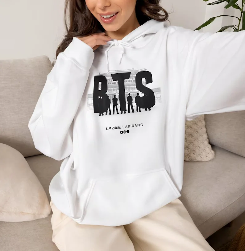 2026 BTS Special Arirang Merry Go Round Autumn and Winter Men's and Women's Hoodies, Comfortable and High-quality Ins Y2k