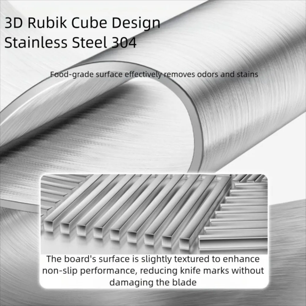 

Разделочная доска из нержавеющей стали, двухсторонняя антибактериальная разделочная доска для резки овощей, мяса, стоячие разделочные доски, коврики