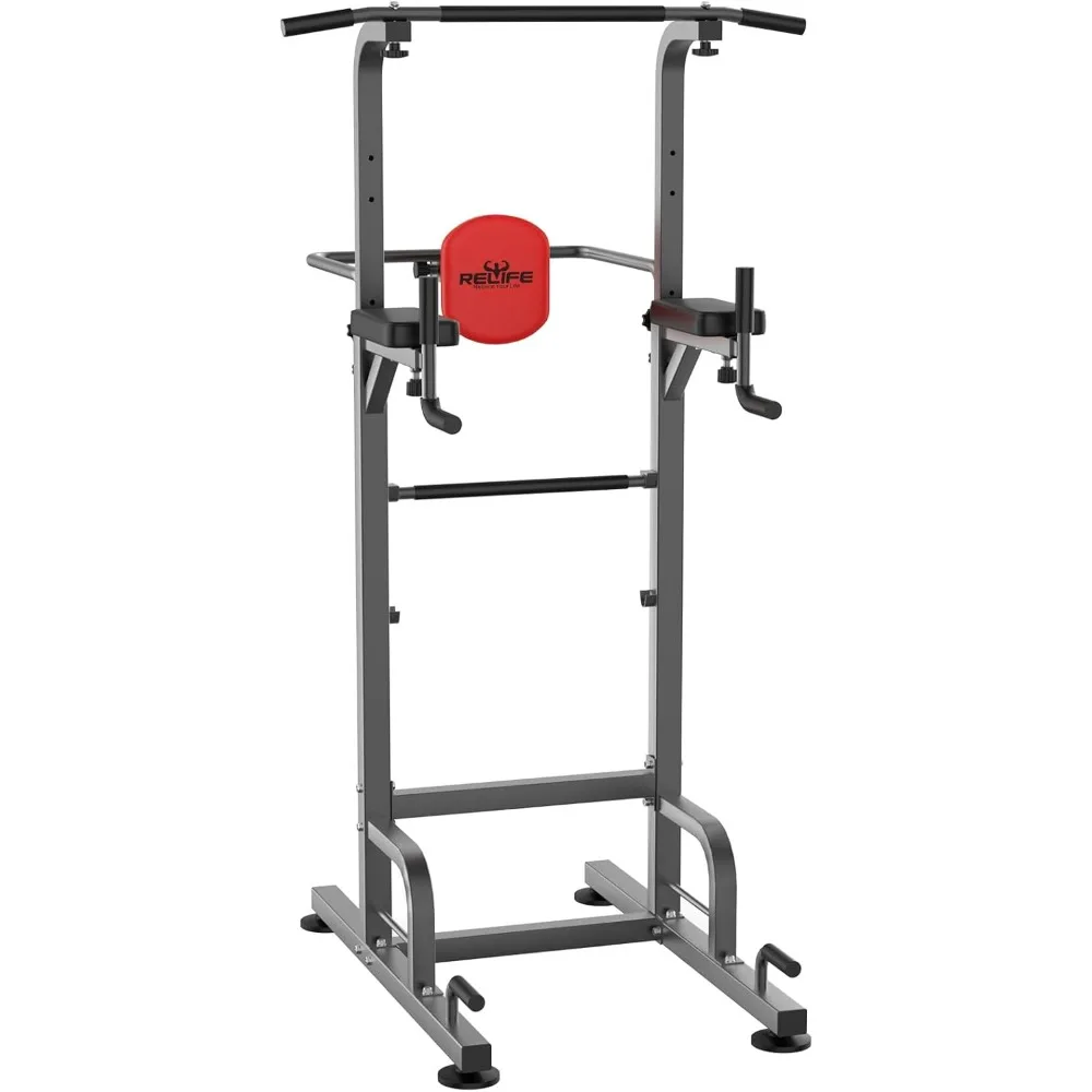 

Power Tower Pull Up Bar Station Workout Dip Station for Home Gym Strength Training Fitness Equipment Newer Version,450LBS.