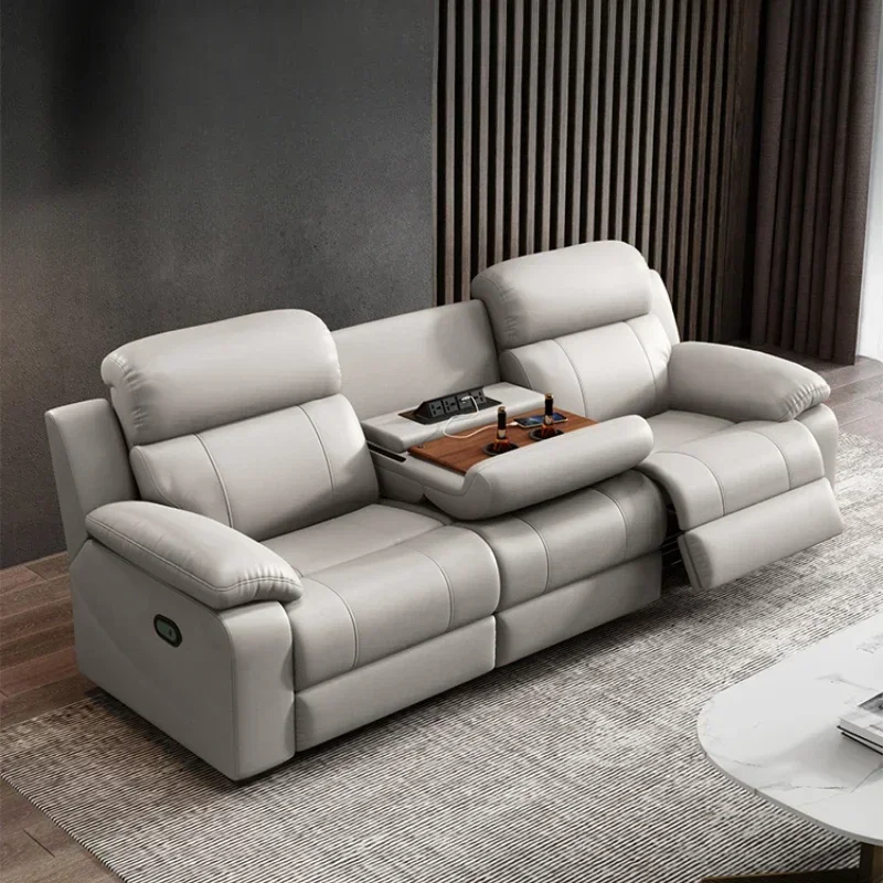 

Sofa Genuine Leather Electric Italian Recliner Sofa Lounge Loveseat