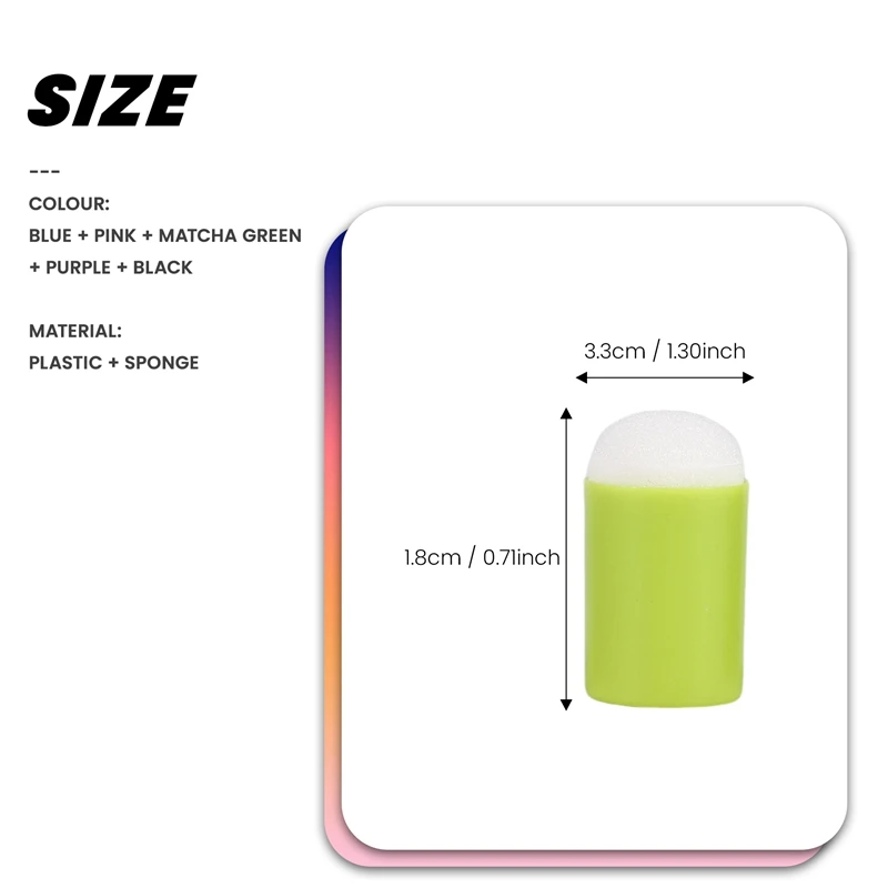 40 قطعة إصبع الإسفنج Daubers إصبع اللوحة الإسفنج الحرفية رسم الإسفنج Dauber مجموعة لطلاء الحبر الفني الحرف بطاقة