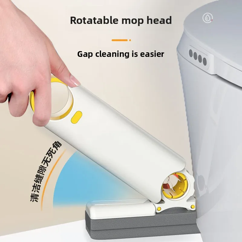 Desktop Mini Mop Handheld No-Hand-Wash Replaceable Sponge Mop for Kitchen Countertop and Bathroom Cleaning