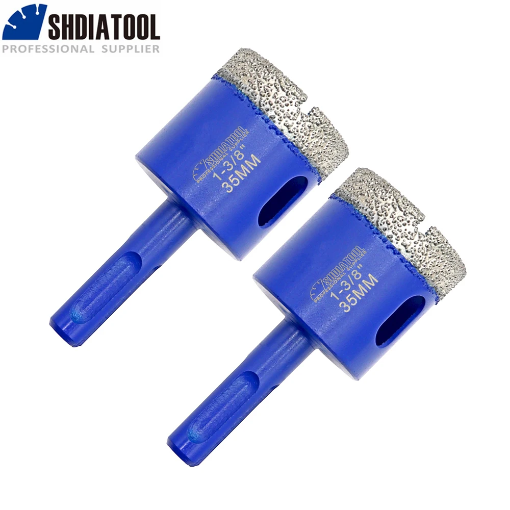 

SHDIATOOL 35mm Diamond Drill Bits Drilling Crown Granite Ceramix Marble SDS PLUS Shank Hole Saw Cutter Tile Porcelain Core Bits