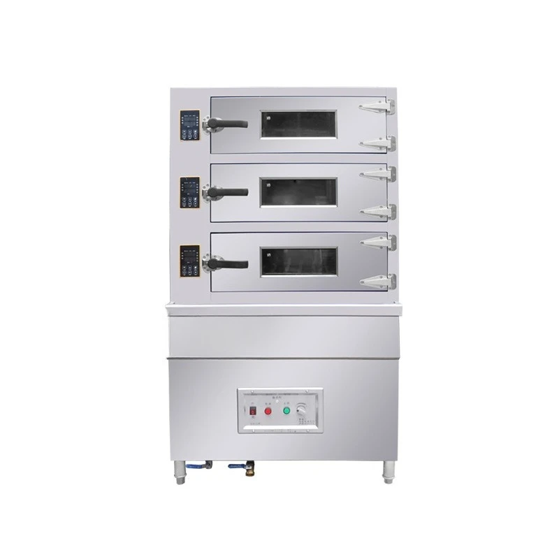cabinet Three-door commercial automatic timing temperature steamer Stainless steel hotel kitchen equipment steamer cabinet