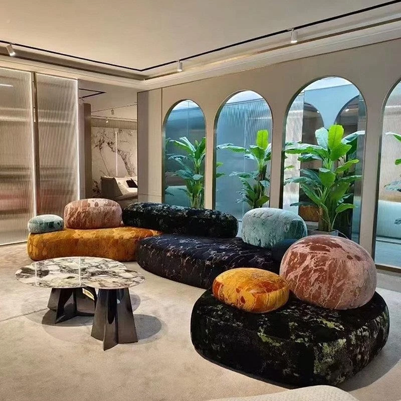 

Ткань Итальянская большая квартира Модуль комбинированный дизайнерский персонализированный креативный галька м