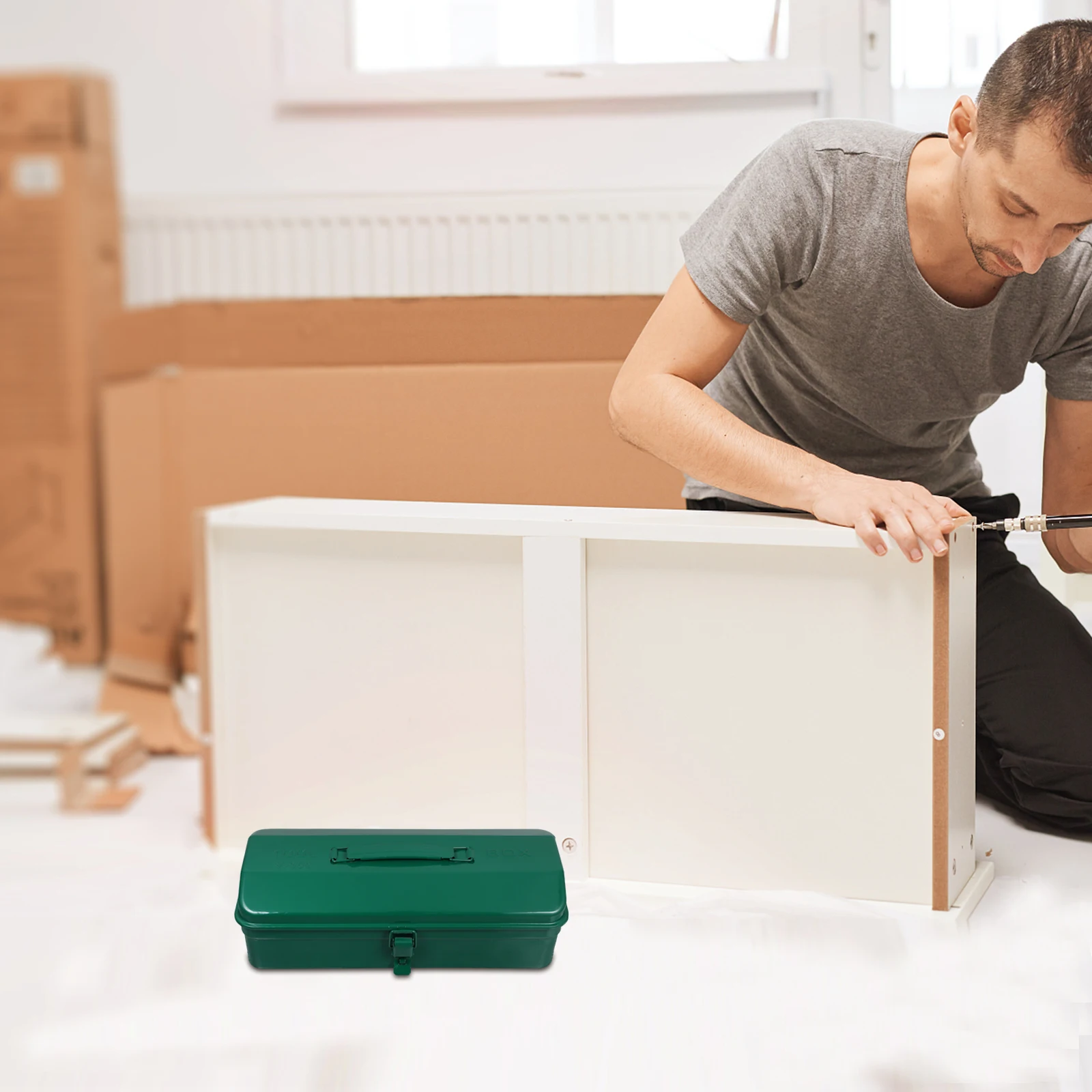 

Iron Storage Box Metal Toolbox Portable Handheld Large Capacity Tool Organizer Cajas De Herramientas Parts Hardware Box Nail Set