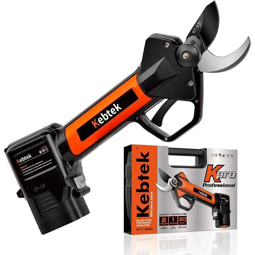 

Электрический секатор, беспроводной электрический секатор, сверхмощный электрический резак для ветвей, бесщеточный двигатель с 2 шт., 2500 мАч, 8-10 часов Worki