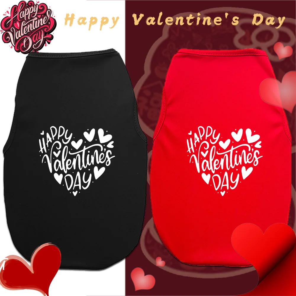 

Text Heart Pattern Cat/Dog Breathable Polyester Vest Small Dog Top