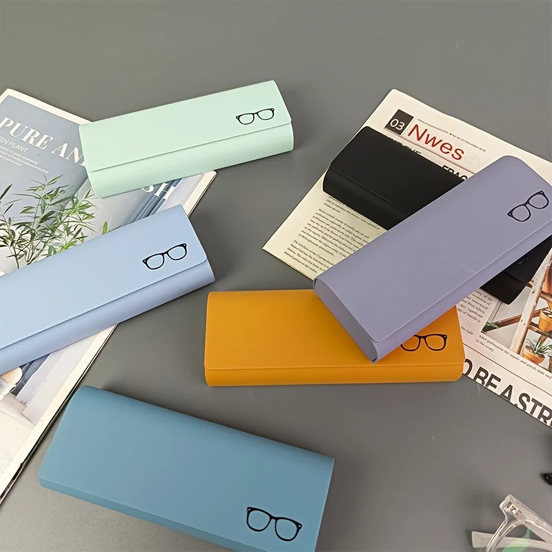 

Handmade Leather Glasses Case Myopia Glasses Sunglasses Storage Box AntiSlip Lining Large Capacity Glasses Case Home Accessories