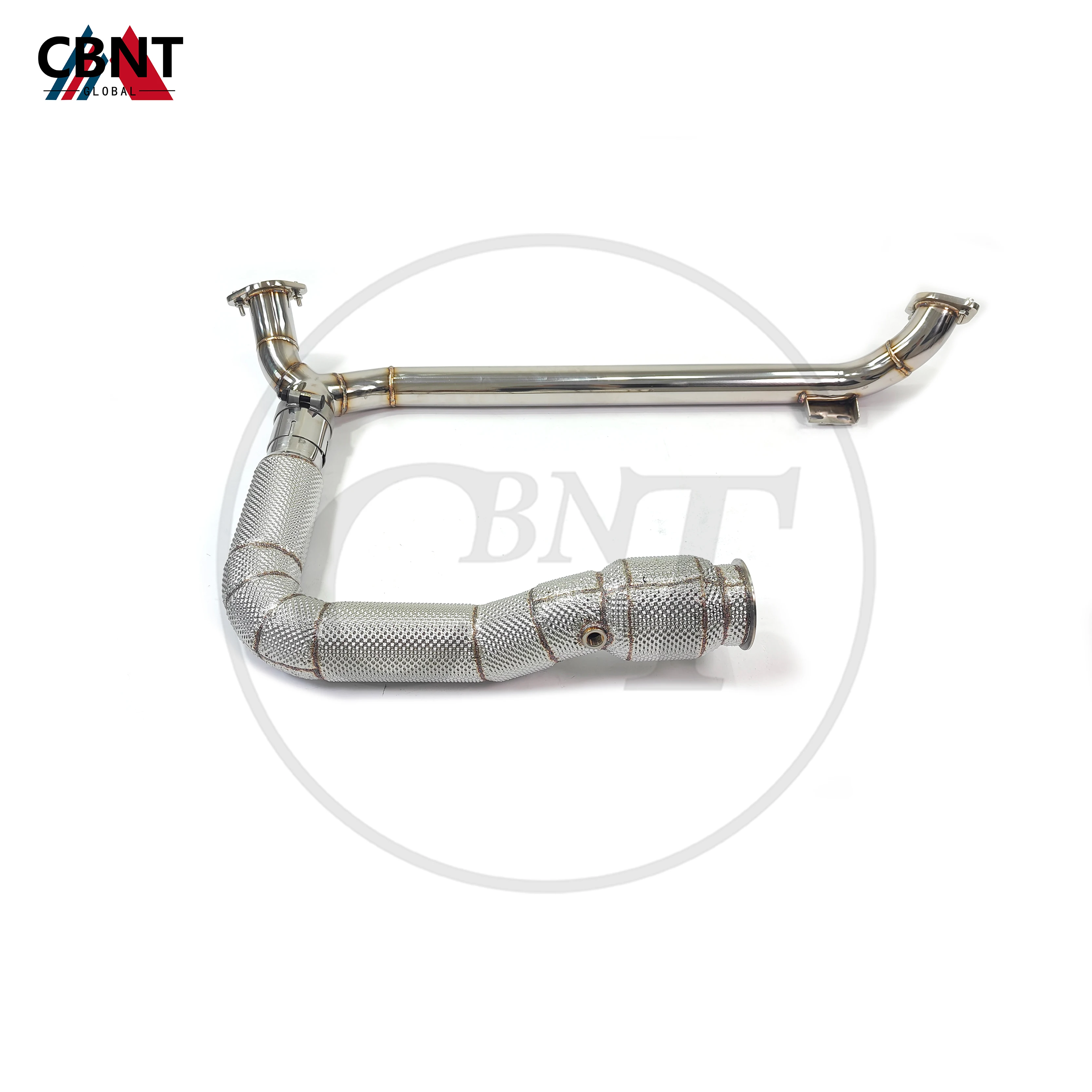 CBNT Exhaust System with Heat Shield SS304 Exhaust-pipe with Catalytic Converter Downpipe for Porsche 718 Boxster Cayman