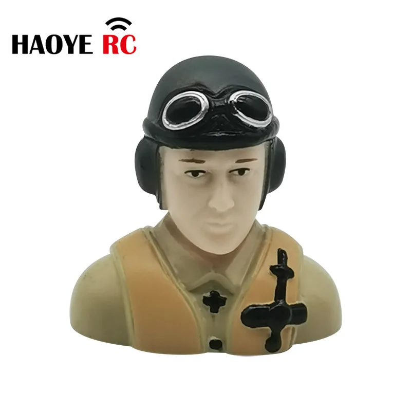 Haoye 1 Pc 1/9 Scale Civil Pilots Figures With Hat Toy Model For RC Plane Accessories Hobby Color Army Green/ Grey