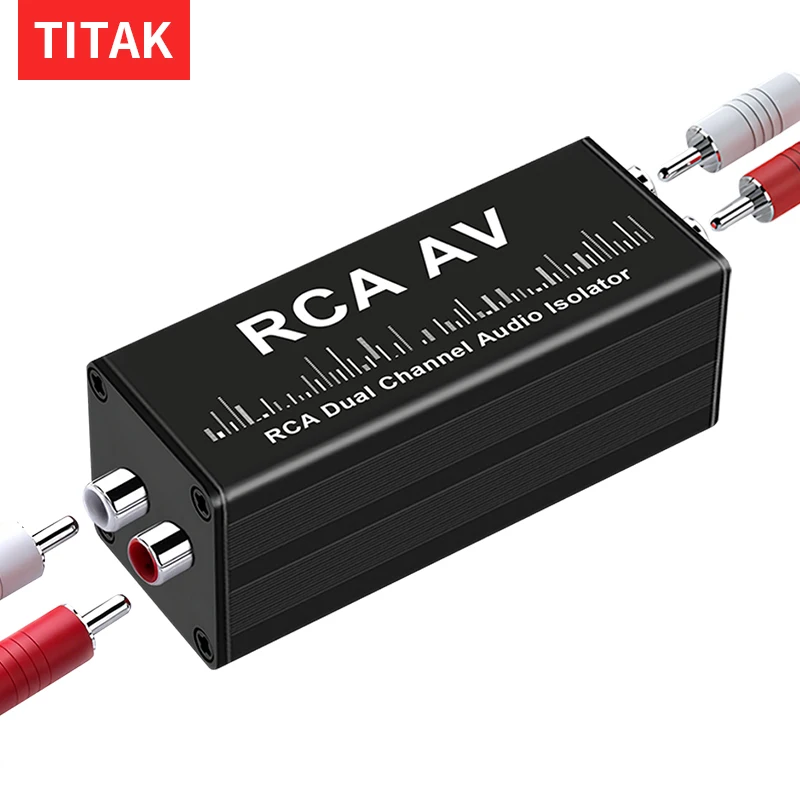 TITAK-Audio Noise Filter Ground Loop Isolator für RCA Eliminate Hum Buzz Statisches Auto-Home-Stereosystem Car Audio Upgrade-Filter