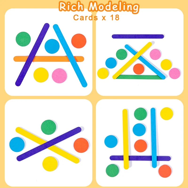 Dzieci tęczowy kij Puzzle zabawki Montessori kolor sensoryczne logiczne myślenie pasujące do dzieci wczesne drewniane zabawki edukacyjne