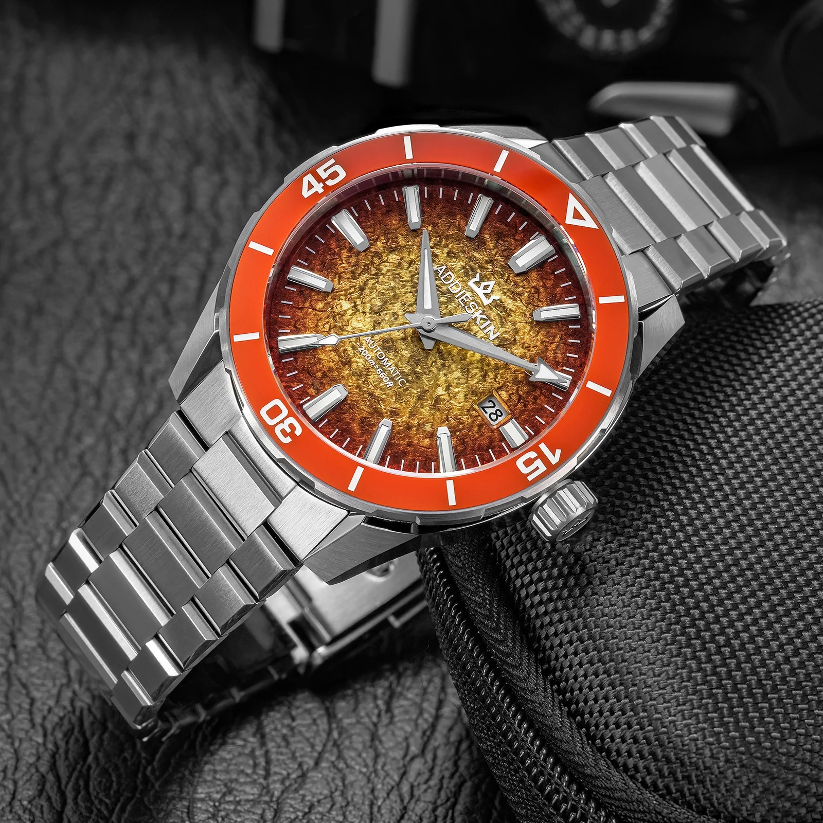 AddiesKin Men Watches 39mm Luxury Sapphire 9015 Mechanical  Automatic Watch Ceramic Bezel 200m Waterproof Diving Super Luminous