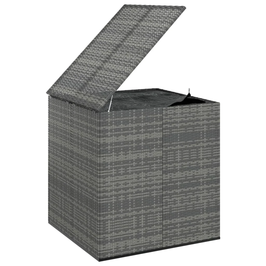 vidaXL Garden Cushion Box PE Rattan 100x97.5x104 cm Grey Household storage collection appliances/boxes