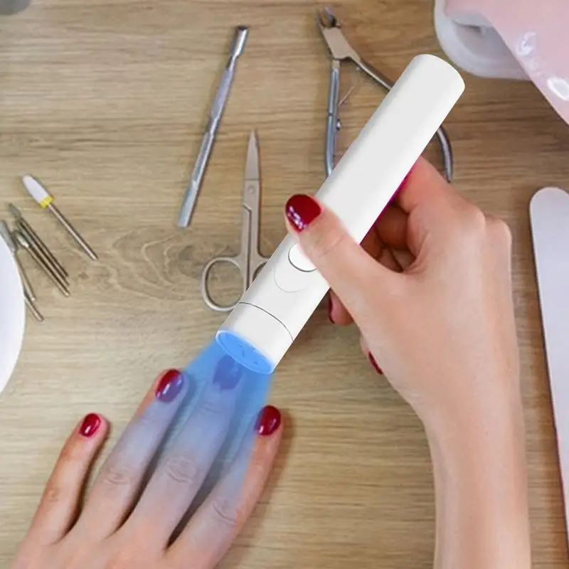 Lámpara UV para uñas, secador de uñas inalámbrico, recargable por USB, para secado rápido de Gel, minilinterna LED para arte de uñas de Gel