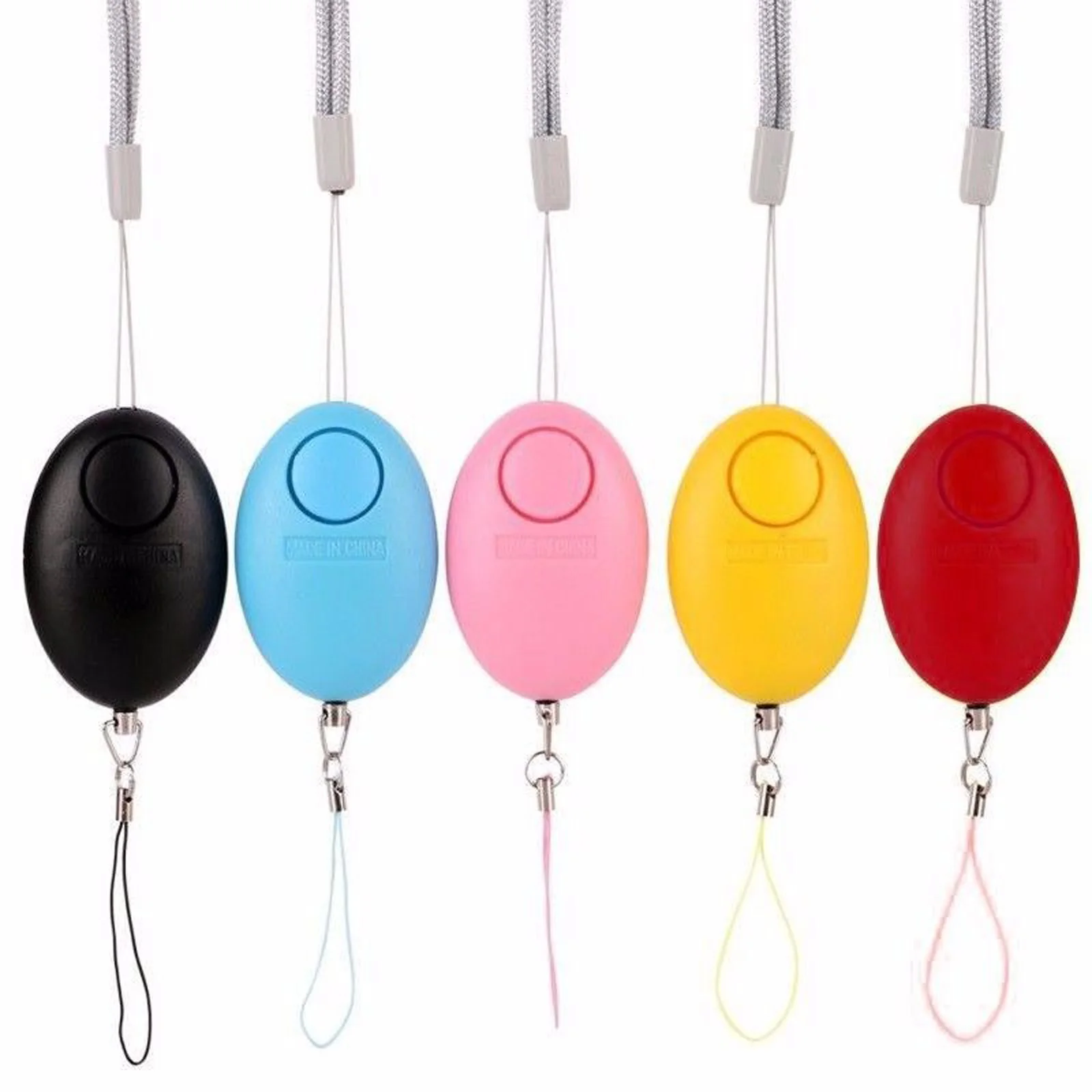 Eivormige Sleutelhanger Alarm Draagbare High Db Alarm Voor Vrouwen Zelfbescherming