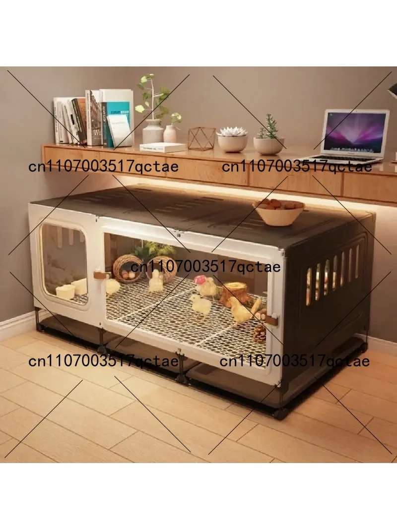 Large Plastic Quail Cage Indoor Chicken Duck Coop Aviary with Removable Tray Easy Clean Pet Habitat Breeding House