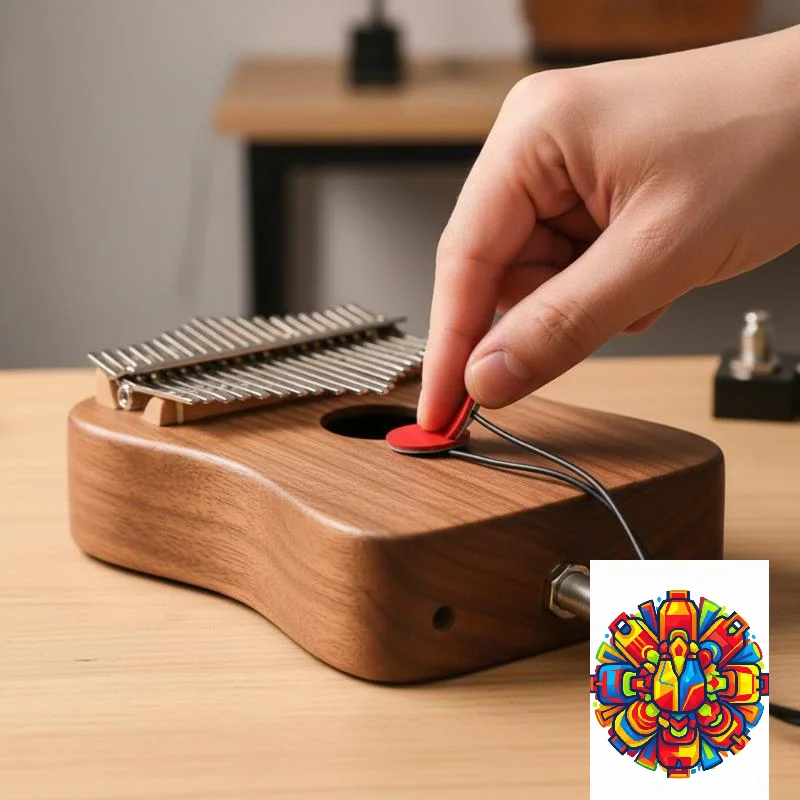 Piezo Contact Microphone Pickup Self-Adhesive Disc Transducer Easy to Carry for Street Busker Live Performance Use