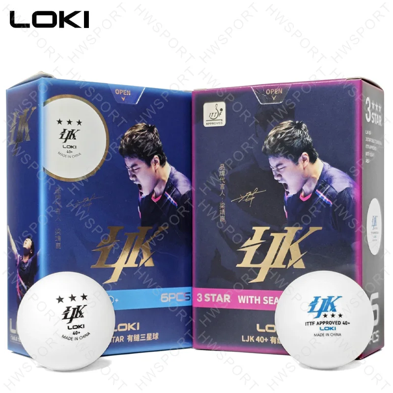 LOKI LJK 40+ Table Tennis Balls 3 Star ABS ITTF Approved Ping Pong Balls Durable Better Roundness Rebounce 6 Pcs Pack