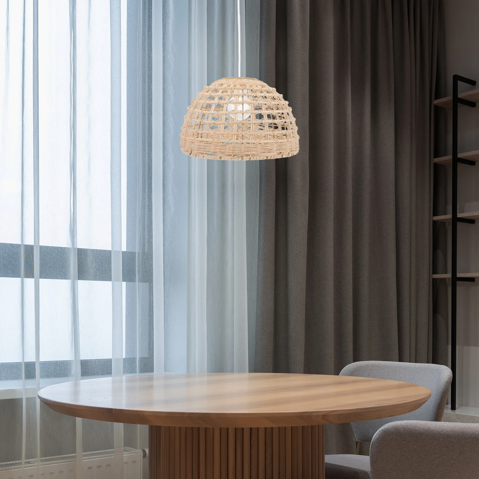 

Vintage Lampshade Modern Shades Hanging Wicker Paper Woven Home Covers Bedroom Hotel Bar Light Cover Simulation Rattan