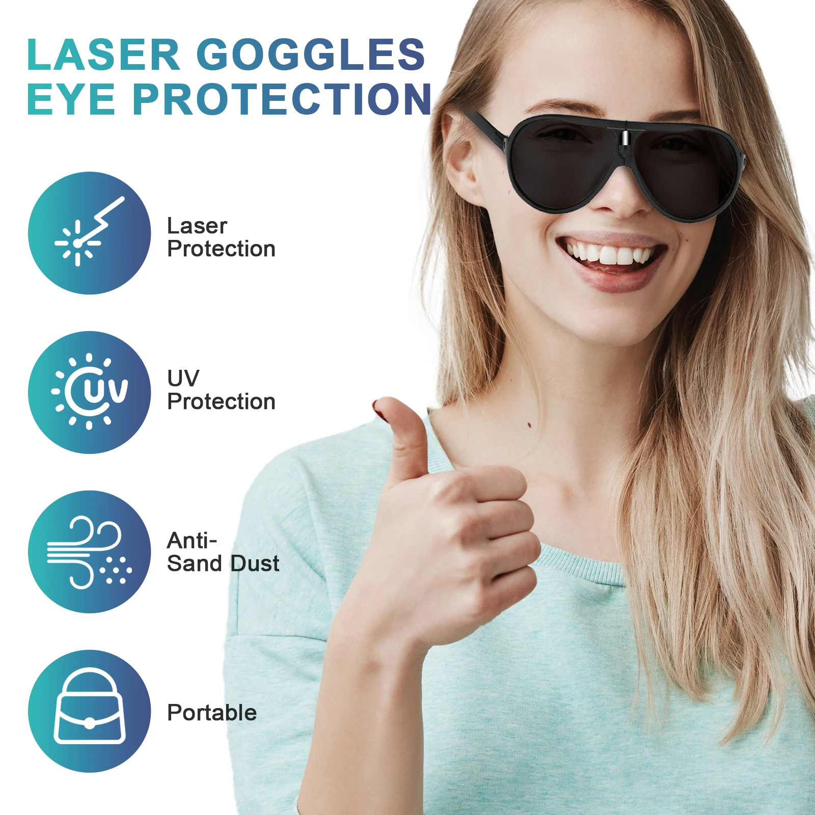 KTS Laser Safety Glasses Eye Protection for IPL/E-light Hair Removal Safety Protective Glasses Universal Goggles Eyewear