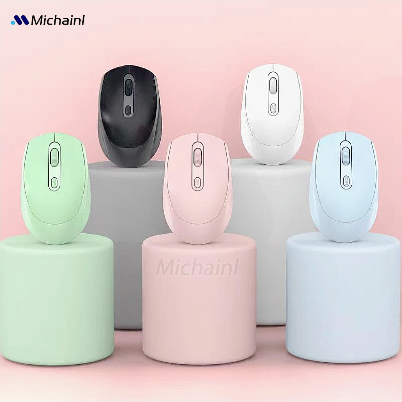 

Ergonomic Wireless Bluetooth Mouse 1600DPI Mouse for Xiaomi MacBook Tablet Computer Laptop 2.4GHz USB PC Setup Accessories