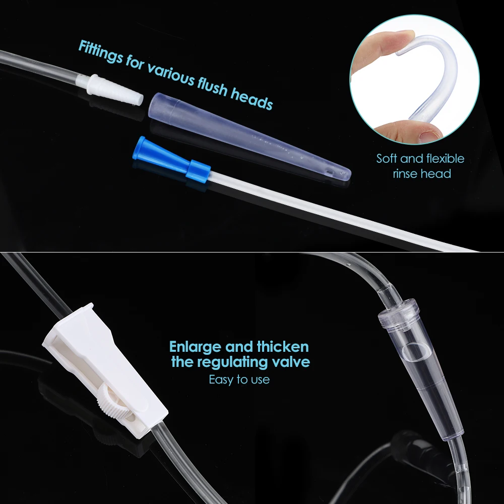 1.2L Protable Enema Bag Kit Reusable Vaginal Anal Washing Silicone Water Colon Cleansing Enteroclysm Detoxified Bowel Bags