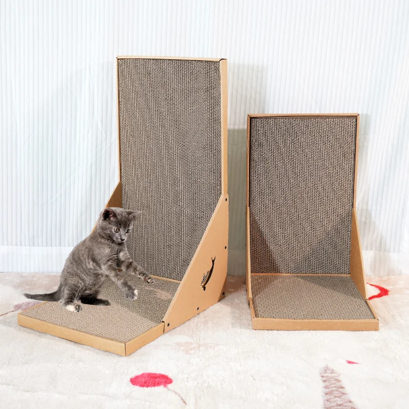 Cat scratching post, vertical cat scratching post for indoor cats, L-shaped cat wall scratching post, protective furniture sofa