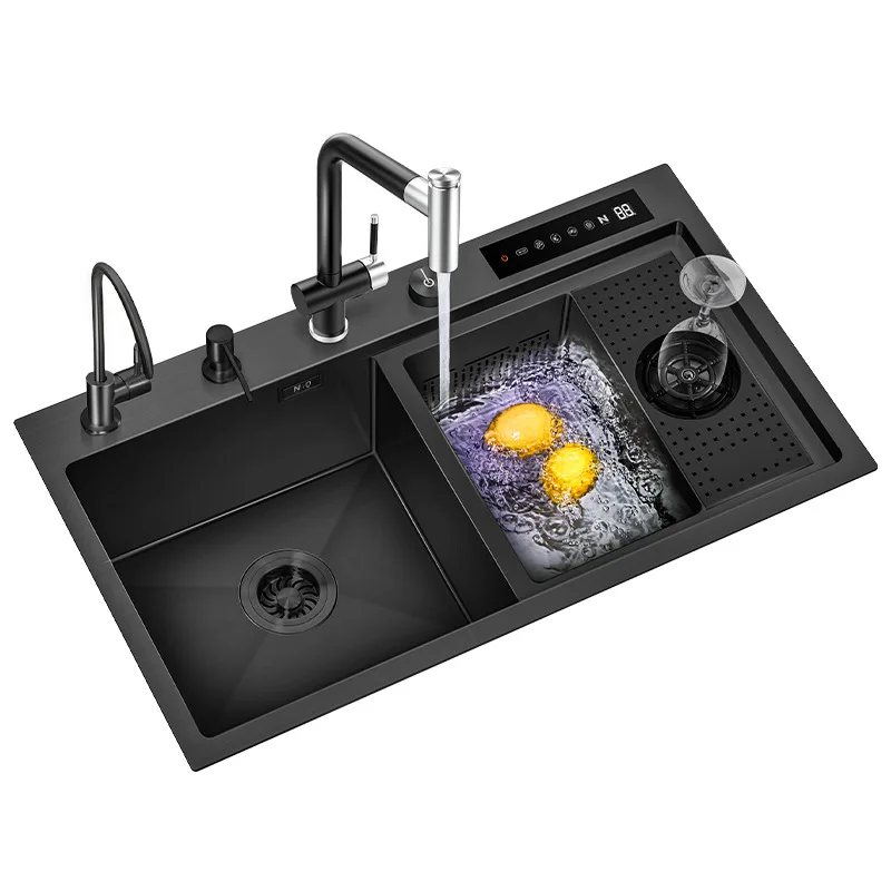 

Kitchen sink, double tank fruit and vegetable purification, disinfection dishwasher