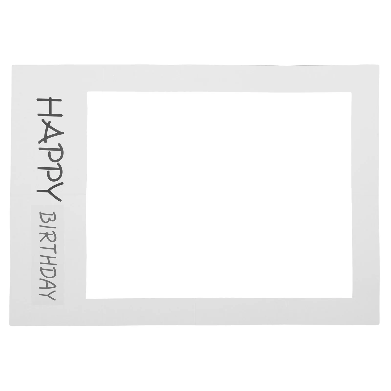 

Birthday Paper Photo Frame White Booth Lightweight Portable Picture Cutouts Party Supplies Frame Props Photo Props