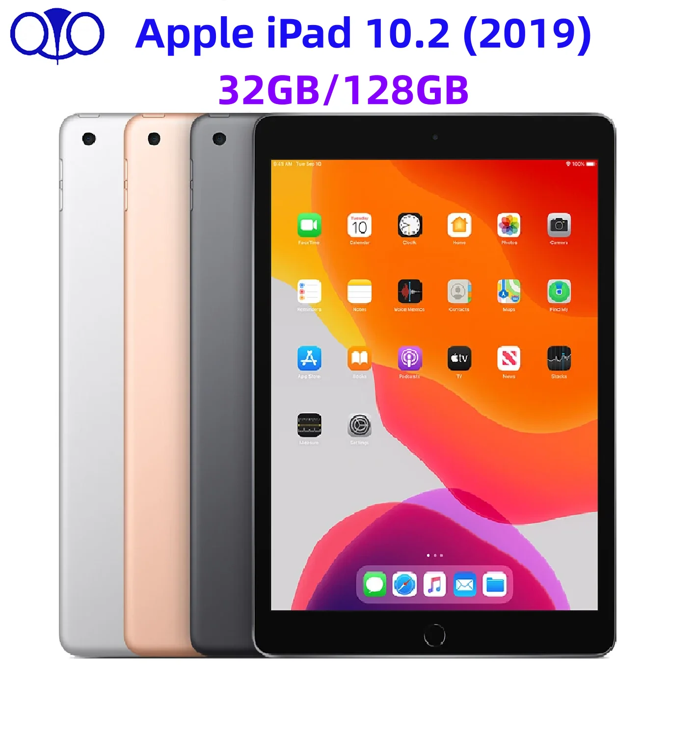Original Unlocked Apple iPad 10.2 (2019) iPad 7th Gen Wifi 32/128GB Apple A10 Fusion IPS LCD 96% New Tablet