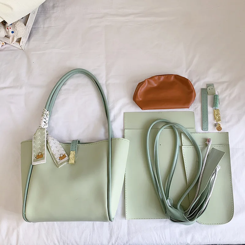 

Lady Shoulder Handbag DIY Sewing Materials Set Handmade Bags Making Kit for Women Leather Bucket Tote Bag Handicraft Accessories