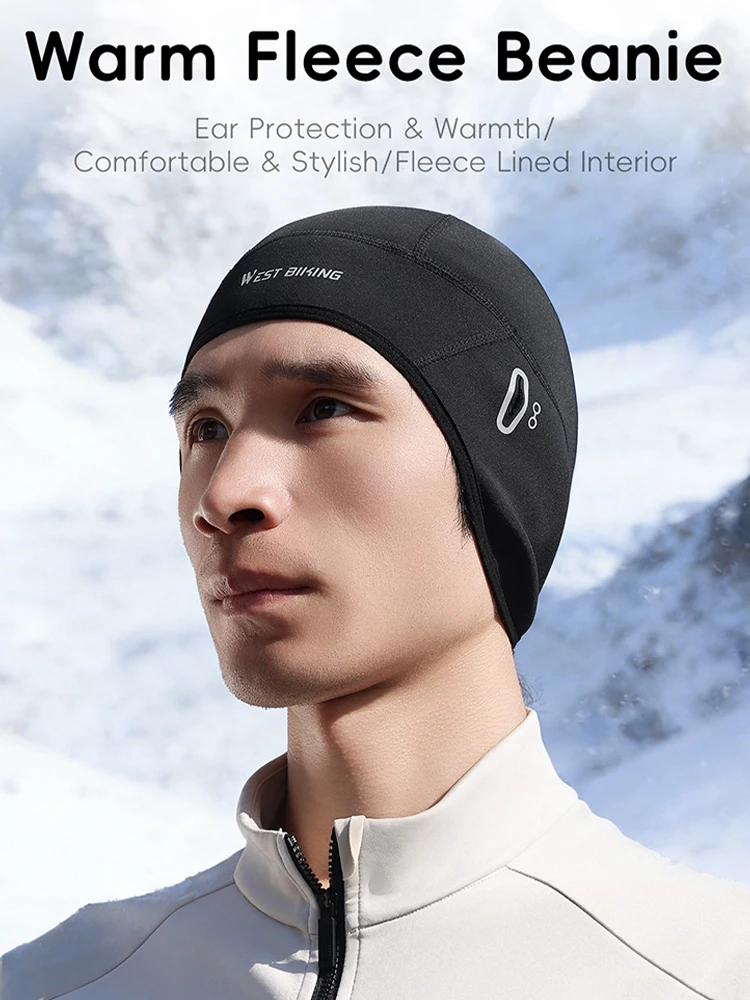 AliExpress West Biking WEST BIKING Winter Cycling Cap Warm Windproof Fleece Beanie Ear Protection Soft Motorcycle Bike Helmet Liner Cycling Equipments