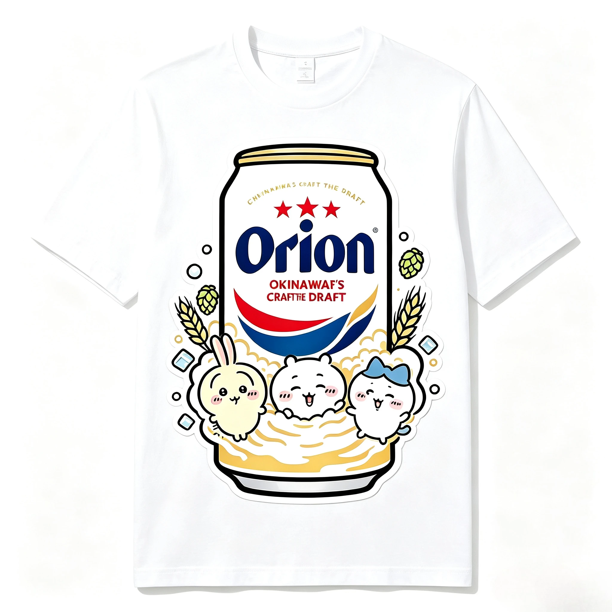 Chiikawa Anime Cartoon Kawaii  New Short Sleeves T-shirt Be All-match Loose and Comfortable Let in Air Absorb Sweat Quick Drying