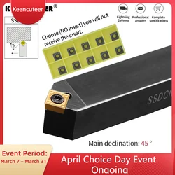 1pc SSDCN1616H09 SSDCN2020K09 SSDCN2525M12 External Turning Tool Holder SCMT Carbide Inserts Lathe CNC Cutting Tools Set