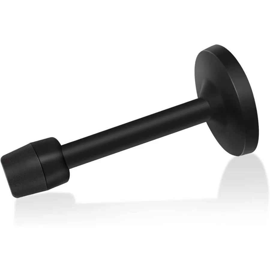 

Дверной стопор 5 Ih Длинный дверной стопор Черный настенный дверной упор Нержавеющая сталь Твердый жесткий резиновый наконечник без запаха Сверхмощный резиновый упор