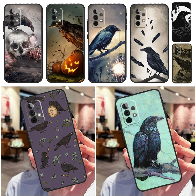 The Raven Halloween Case For Samsung Galaxy A54 A34 A14 A53 A52 A51 A71 A13 A23 A33 A73 A12 A22 A32 Cover Funda