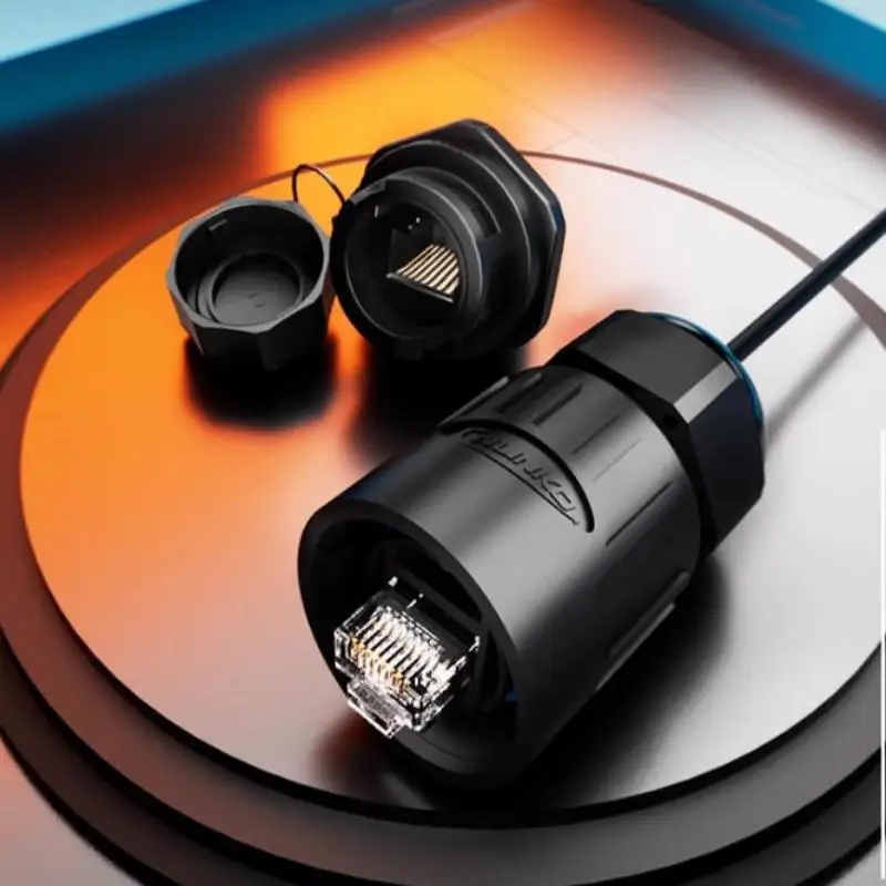 【S】YT-RJ45 Aviation Waterproof Signal Cat5e Ethernet Panel Socket Plug Connector For Outdoor LED Display Screen Switch