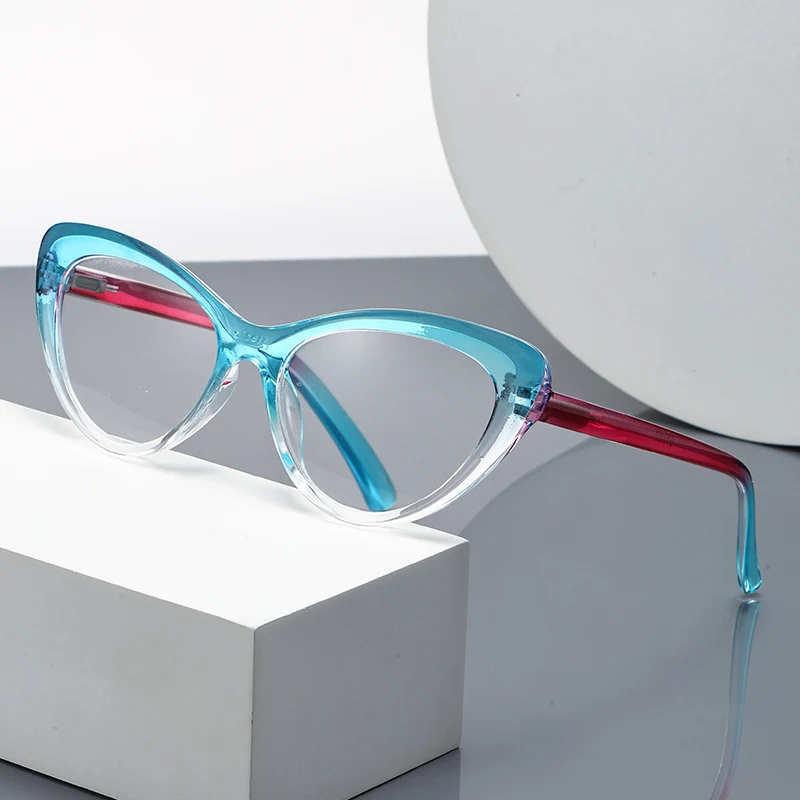 2024 Schmetterling Presbyopie Frauen Brille lila grün Katzenauge Lesebrille Rahmen blaues Licht blockierende Lesebrille für Männer – Detail 2