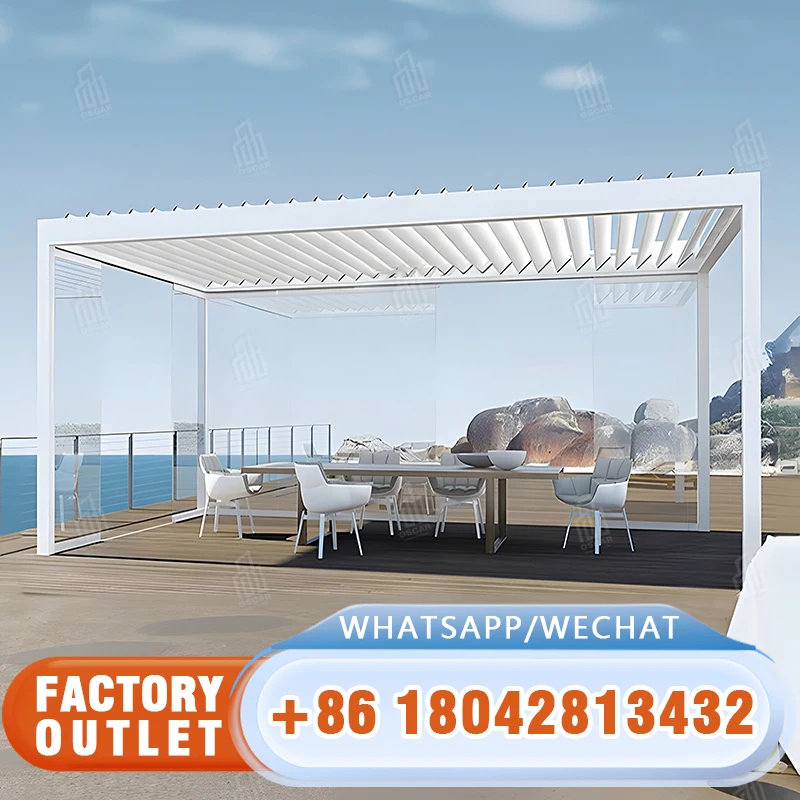 Garden shade aluminum flower garden pavilion pergola 2in1 wooden outdoor pavilion gazebos tent luxury garden