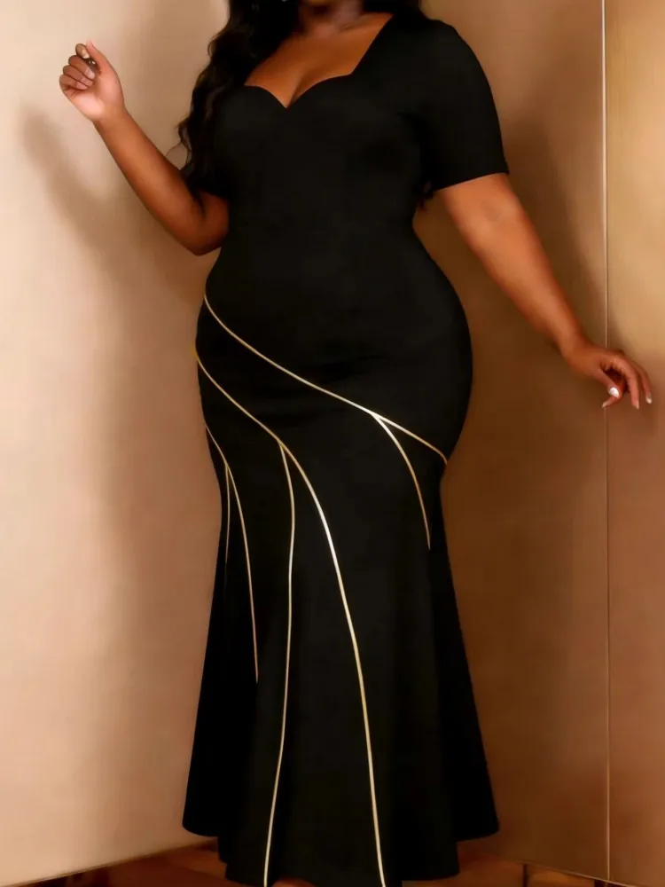 

L-4XL Plus Size Clothes Dresses Women Robes Summer Spring Loose Street Casual 3XL Big Size Office Lady Maxi Dress Oversized