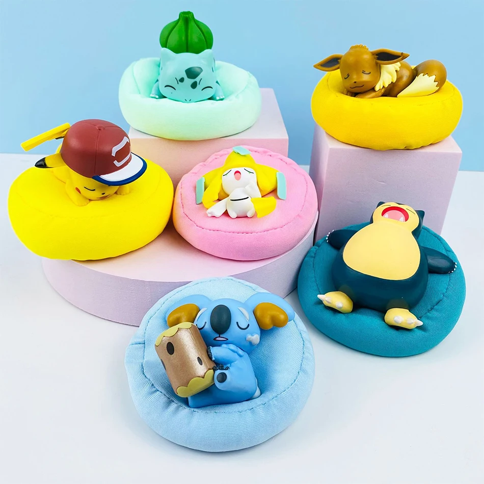 Anime Pokémon Blind Box Modellfigur 1-12 Stück Pikachu Schlaf-Serie Innenraumfigur Schlafende Position Spielzeug Geschenk für Freunde – Detail 3