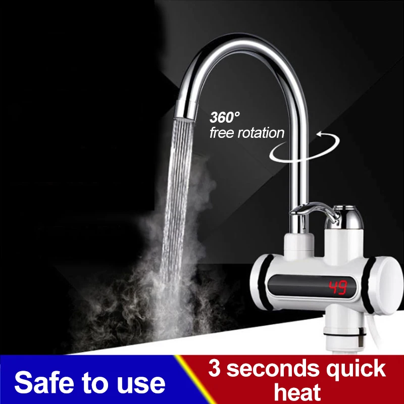 Rubinetto dell'acqua elettrico della cucina della famiglia acqua di calore istantaneo con Display digitale della temperatura per l'uso del bagno di casa