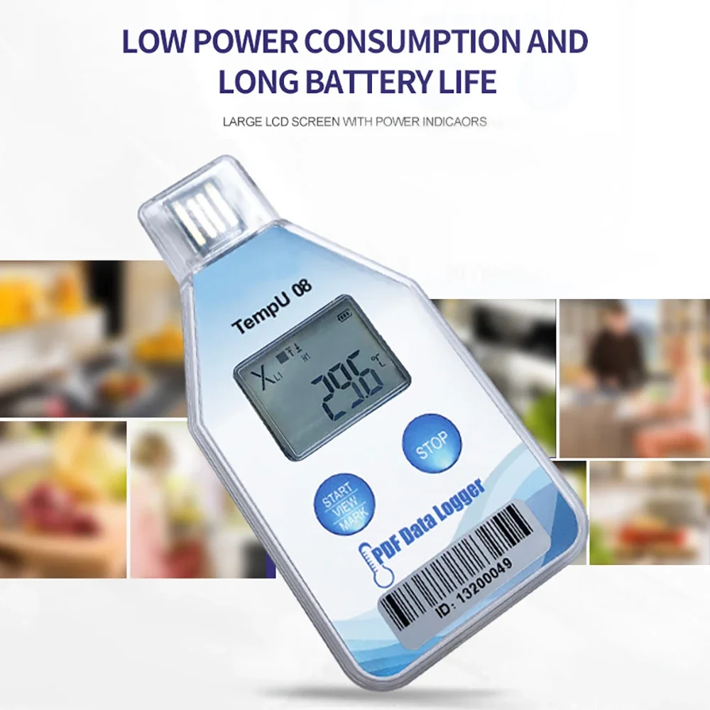 HY IP67 Waterproof USB Temperature Recorder 32000 Sets Datalogger for Warehouse Storage TempU08B Temperature Humidity Data Logge