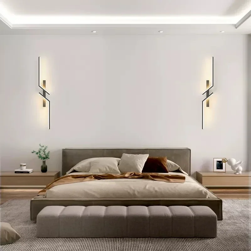 Applique murale LED au design minimaliste moderne, luminaire décoratif d'intérieur, idéal pour une chambre à coucher, un salon ou un canapé