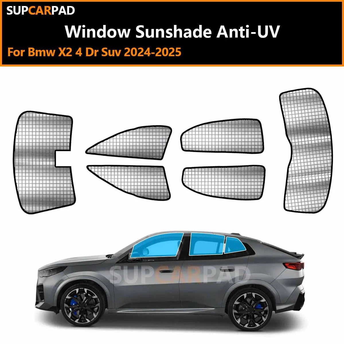 

For Bmw X2 4 Dr Suv 2024-2025 Custom Car Window Sunshade Anti-UV Car Sun Window Visors Sunshade Covers Accessories