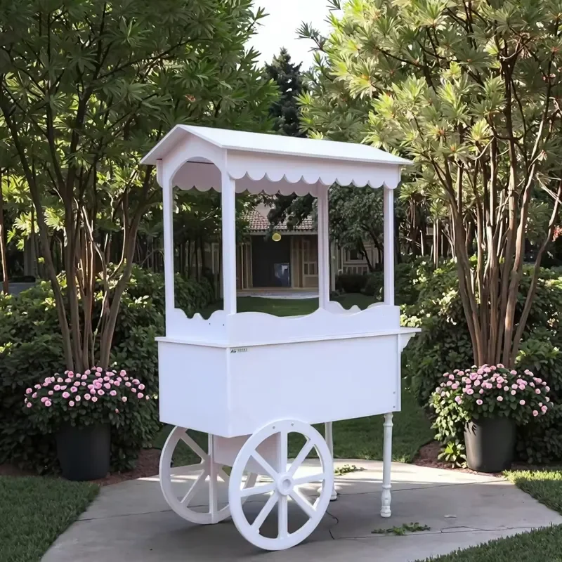 Modern minimalist baby shower dessert tray cart wedding cake decoration display float with candy cart function