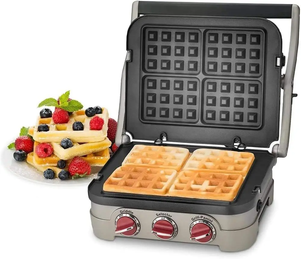 Waffle Plates Only for Cuisinart Griddler GR-4N, GR-5B, GR-6 and GRID-8N Series, Nonstick Coating Baking Waffle Plates by Gvode