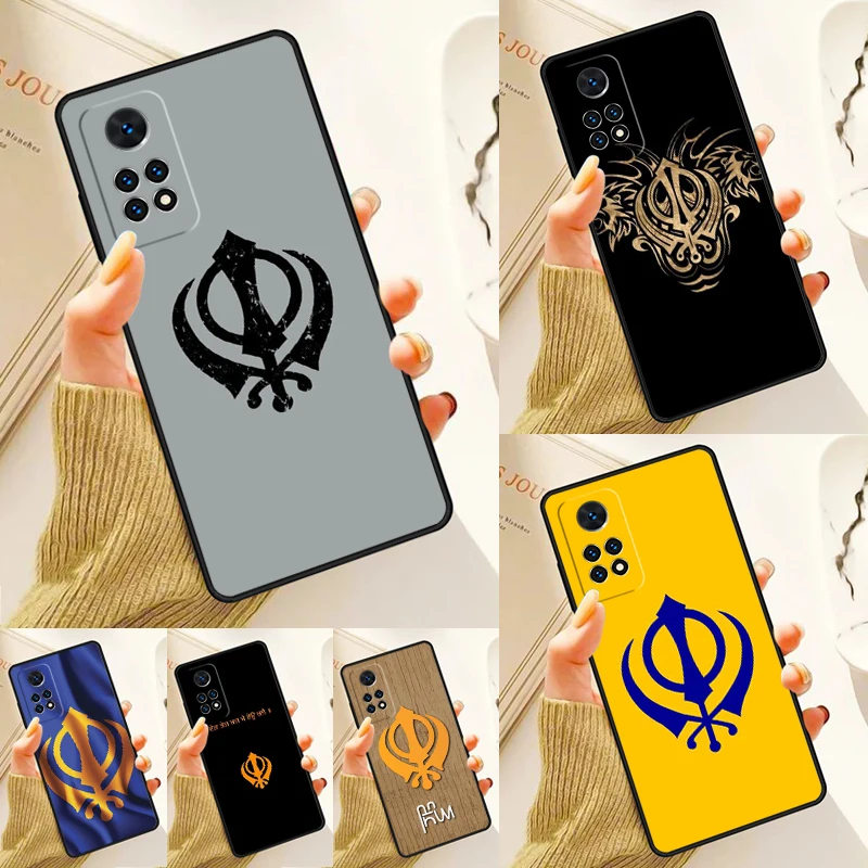 Sikh Khanda Sikhism Case For Samsung Galaxy S24 Plus S23 S20 S21FE Lite S22 Ultra Note 20 S8 S9 S10 Phone Coque